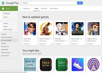 Instale a Google Play Store
